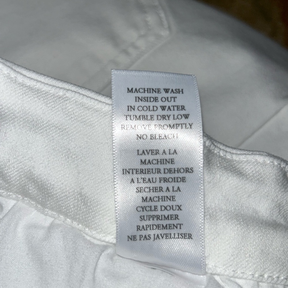Frank & Eileen Killian White Crop Flare Raw Hem High Rise Stretch sz 26 - Picture 6 of 10
